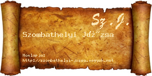 Szombathelyi Józsa névjegykártya